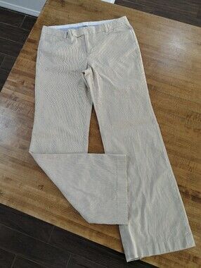 GAP ORIGINAL Regular Stretch Beige Pinstripe Wide-Leg Pants Size 8